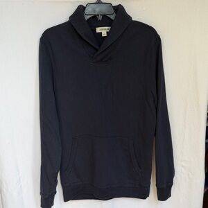Black Shawl Collar Sweatshirt
